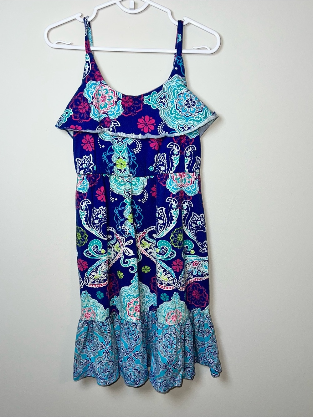 Girl’s Paisley Ruffle Sundress